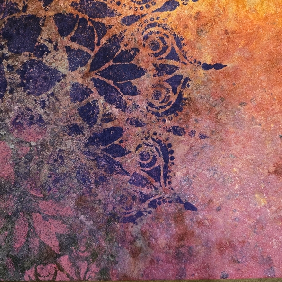 HANDCRAFTED Abstract Rainbow Texture Painting HANDPAINTED HANDMADE Wall Art - Picture 11 of 17